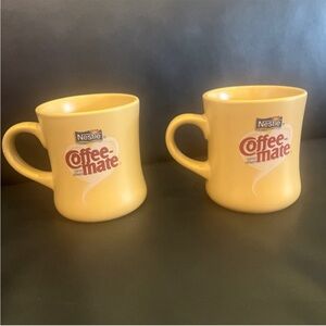 Nestle coffee-mate coffee mugs yellow x 2